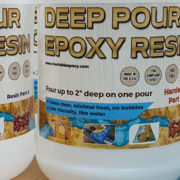 Floral Epoxy Resin for Large Art Castings, Deep Pours and Simulated Water -  2 Part Kit 1.5 Gallon