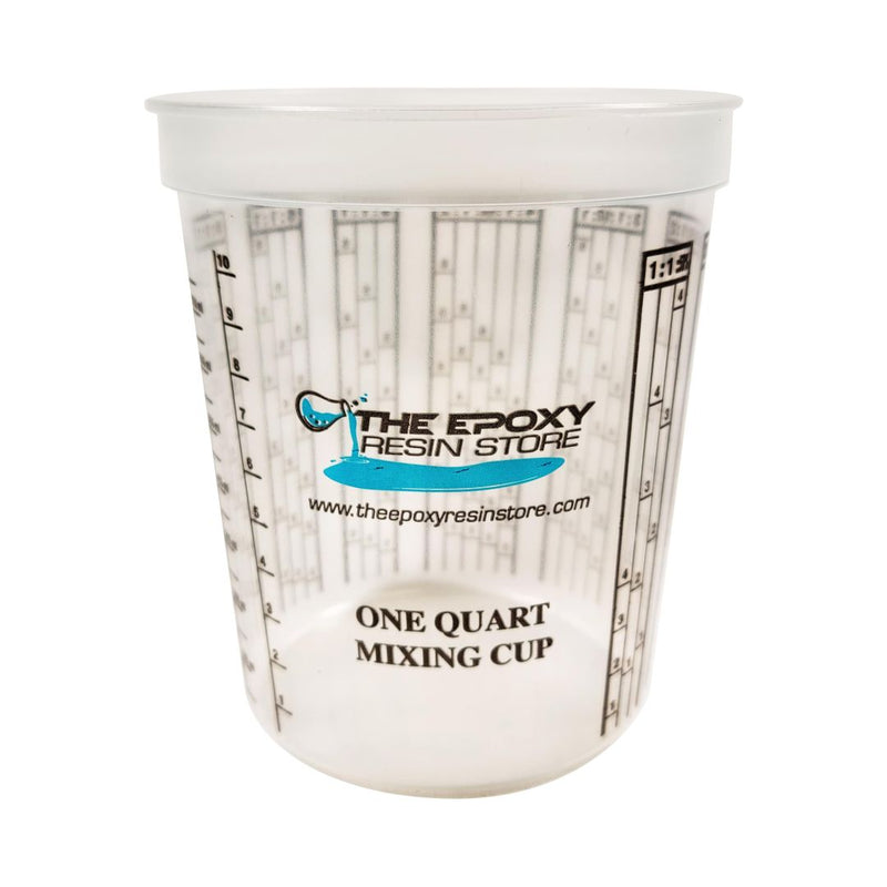 Plastic Paint Mixing Cups Measuring Quick Mix (12 Count) Quart Containers