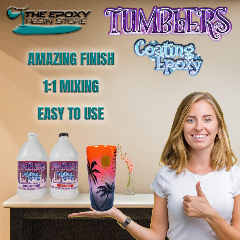 Tumblers Lightning Cure Coating Epoxy Resin Kit