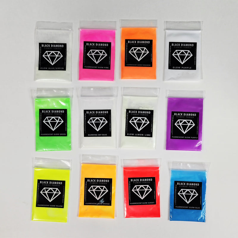 Glow Variety Pack (12 colors) - Professional grade glow powder