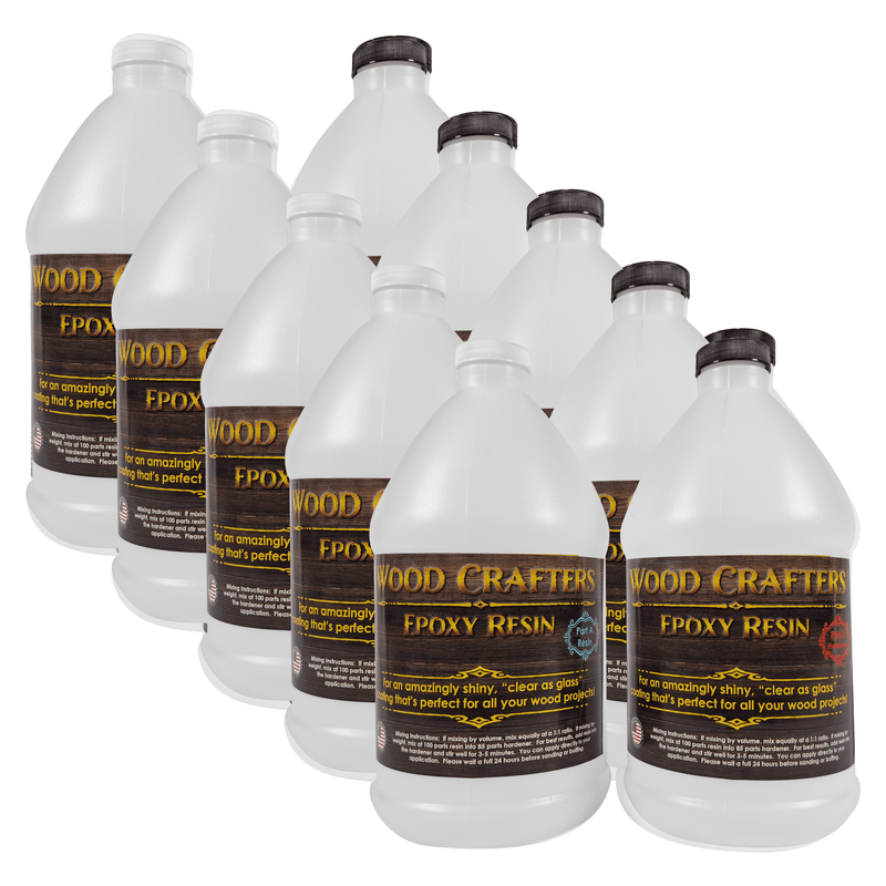 Clear Epoxy Resin with High Gloss Finish for Tabletops - Woodcrafters Kit Woodcrafter Tabletop Epoxy 2 Gallon